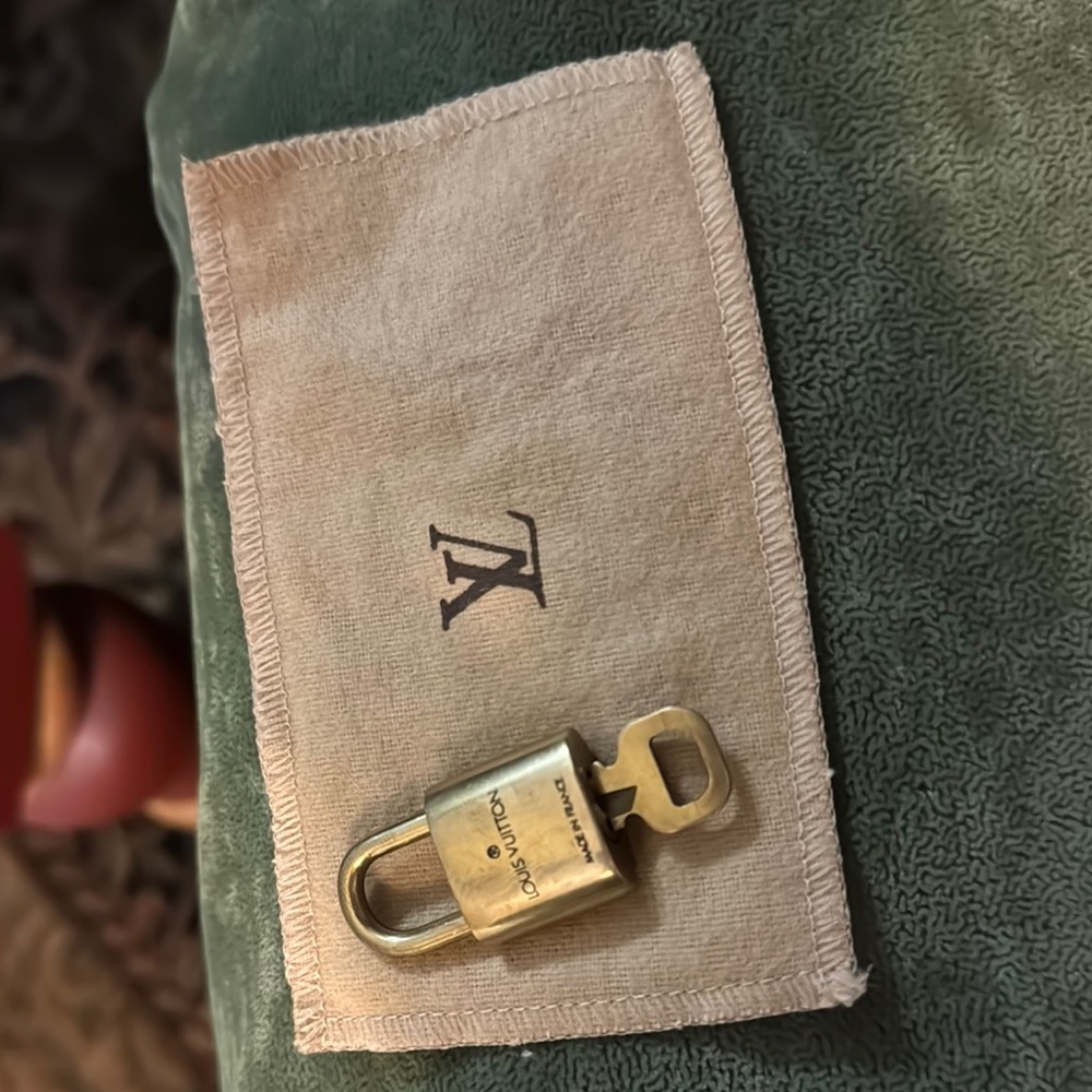Louis Vuitton Gold Padlock with Key